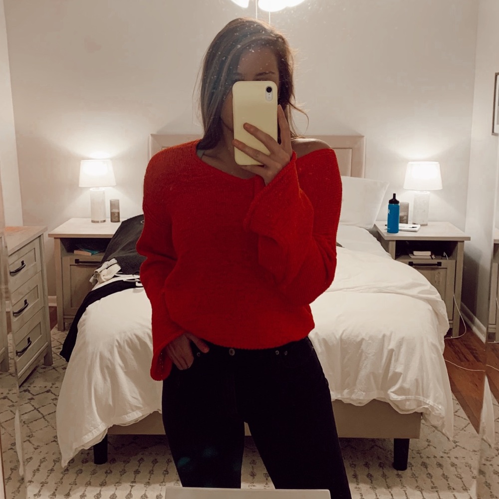 red sweater